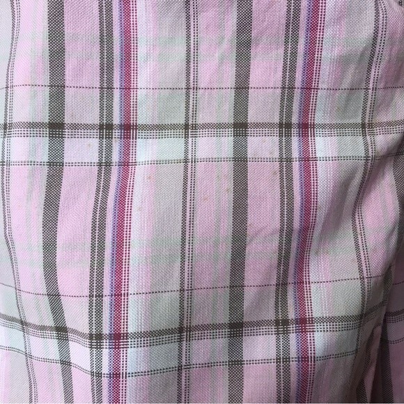 Cato Pink Plaid Full Zip Long Sleeve Collared Women Shirt Jacket Size Large - Picture 11 of 12